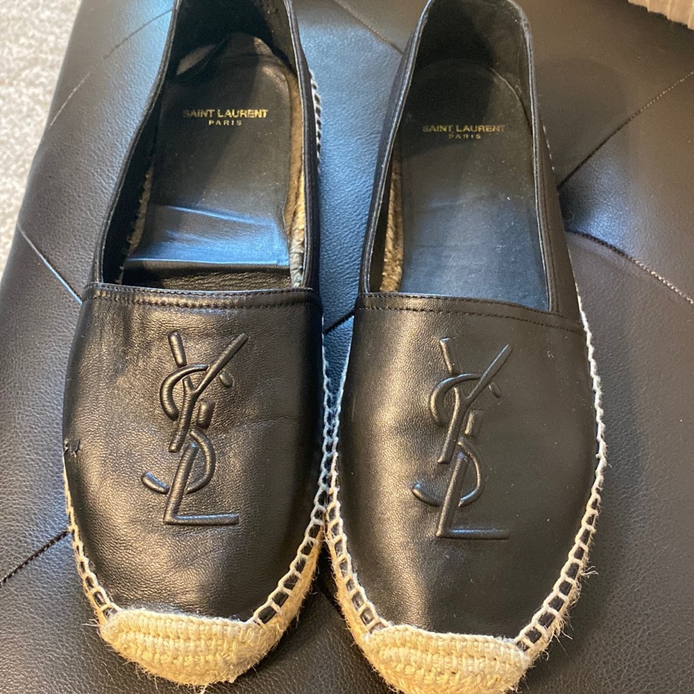 Leather Yves Saint Laurent espadrilles